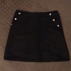 Black suede skirt